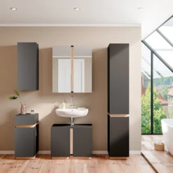 Vicco Badmöbel Set "Gloria", Anthrazit/Sonoma, 5 Teile -Möbel Store m6193 04 ol