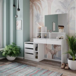 Schminktisch "Anja" Weiß Vicco -Möbel Store m6202 04 ol