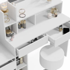 Schminktisch "Anja" Weiß Mit Hocker Vicco -Möbel Store m6202 hw 06 ol