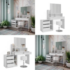 Schminktisch "Anja" Weiß Mit Hocker Vicco -Möbel Store m6202 hw 08 ol