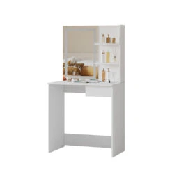 Schminktisch "Dekos" Weiß Mit LED-Spiegel Und QI-Ladestation Vicco -Möbel Store m6233 07 ol