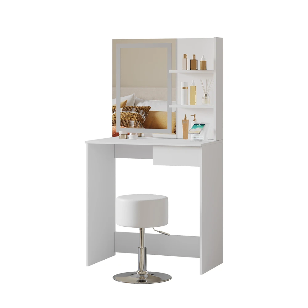 Schminktisch "Dekos" Weiß Mit LED-Spiegel, Hocker Und QI-Ladestation Vicco 9 Schminktisch "Dekos" Weiß Mit LED-Spiegel, Hocker Und QI-Ladestation Vicco – Bild 7