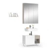 Badmöbelset "Arianna" Greige/Weiß 3er Set Vicco