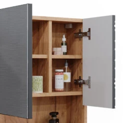 Badspiegelschrank "Irma" Eiche/Anthrazit Vicco 14 Badspiegelschrank "Irma" Eiche/Anthrazit Vicco -Möbel Store m6368 06 ol