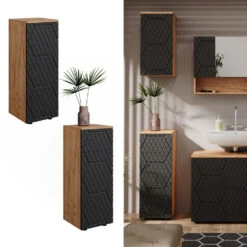 Midischrank "Irma" 1 Schublade 2 Fächer Eiche/Anthrazit Vicco -Möbel Store m6375 02 ol