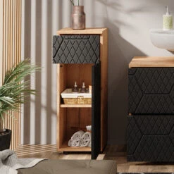 Midischrank "Irma" 1 Schublade 2 Fächer Eiche/Anthrazit Vicco -Möbel Store m6375 05 ol