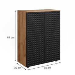 Midischrank "Irma" Anthrazit/Eiche 60 X 81 Cm Vicco 12 Midischrank "Irma" Anthrazit/Eiche 60 X 81 Cm Vicco -Möbel Store m6388 03 ol