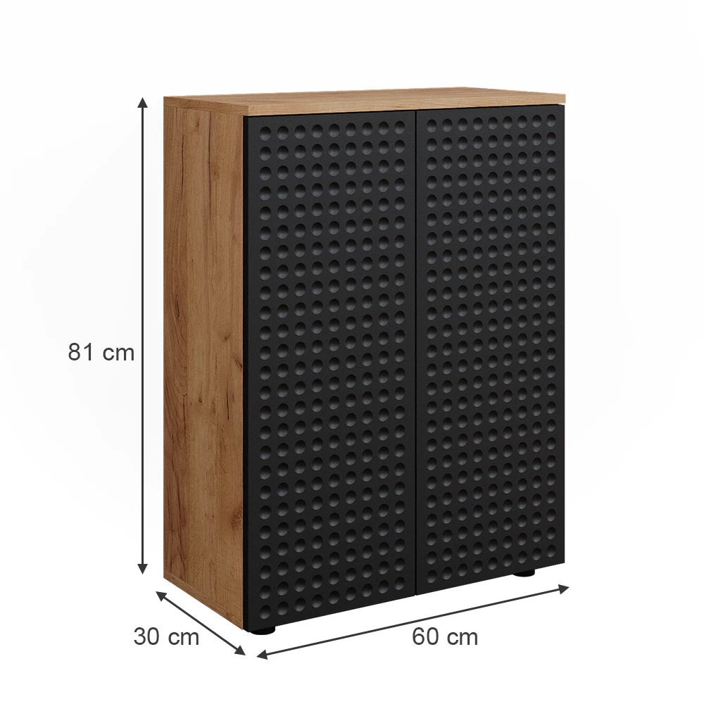 Midischrank "Irma" Anthrazit/Eiche 60 X 81 Cm Vicco 5 Midischrank "Irma" Anthrazit/Eiche 60 X 81 Cm Vicco – Bild 3