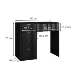 Schminktisch "Letti" Schwarz Kurz Vicco -Möbel Store m6403 03 ol