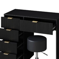 Schminktisch "Letti" Schwarz Kurz Mit Hocker Vicco -Möbel Store m6403 hs 06 ol