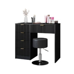 Schminktisch "Letti" Schwarz Kurz Mit Hocker Vicco -Möbel Store m6403 hs 07 ol