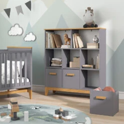 Regal "Malia" Grau/Eiche Mit 3 Schubladen Vicco -Möbel Store m6417 04 ol