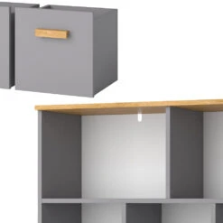 Regal "Malia" Grau/Eiche Mit 3 Schubladen Vicco -Möbel Store m6417 06 ol