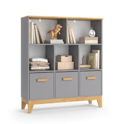 Regal "Malia" Grau/Eiche Mit 3 Schubladen Vicco -Möbel Store m6417 07 ol