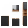 Badmöbelset "Irma" Eiche/Anthrazit 4-teilig Mit Hochschrank Und Kommode Vicco -Möbel Store m6482 01 ol