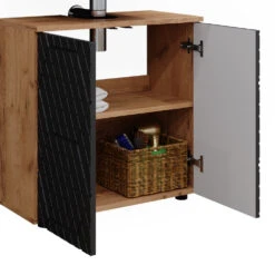 Badmöbelset "Irma" Eiche/Anthrazit 4-teilig Mit Hochschrank Und Kommode Vicco 14 Badmöbelset "Irma" Eiche/Anthrazit 4-teilig Mit Hochschrank Und Kommode Vicco -Möbel Store m6482 06 ol