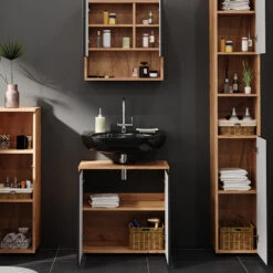 Badmöbel Set "Irma" Anthrazit Hochglanz 4 Teile, Mit Hochschrank Vicco 13 Badmöbel Set "Irma" Anthrazit Hochglanz 4 Teile, Mit Hochschrank Vicco -Möbel Store m6518 05 ol