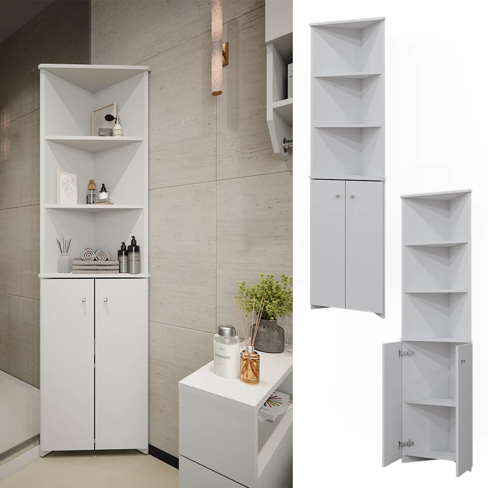 Eckschrank "Fynn" Weiß Vicco 4 Eckschrank "Fynn" Weiß Vicco – Bild 2