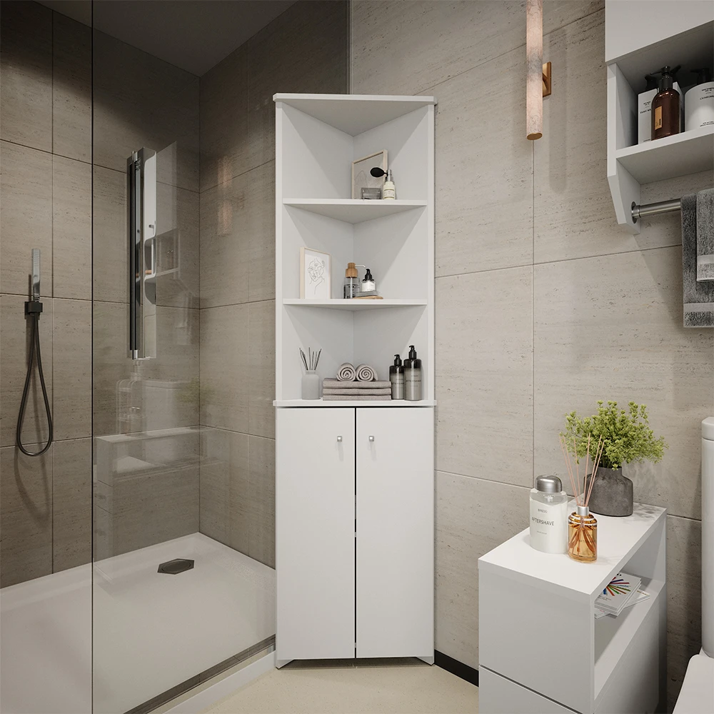 Eckschrank "Fynn" Weiß Vicco 6 Eckschrank "Fynn" Weiß Vicco – Bild 4