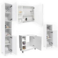 Badmöbel Set "Fynn" Weiß 4 Teile Vicco -Möbel Store m655 07 ol