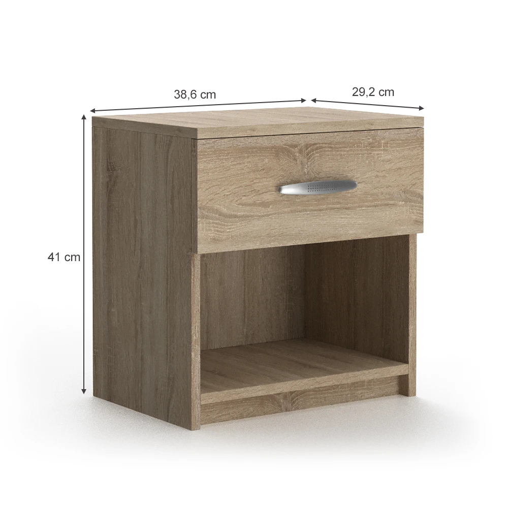 Nachttisch "Pepe" Sonoma 38.6 X 41 Cm 2er Set Vicco 5 Nachttisch "Pepe" Sonoma 38.6 X 41 Cm 2er Set Vicco – Bild 3