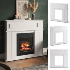 Kaminumrandung Weiß 109 X 100 Cm Vicco -Möbel Store m963 02 new