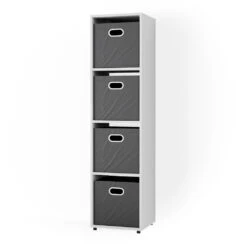 Raumteiler "Ludus" Weiß Mit Faltboxen Vicco