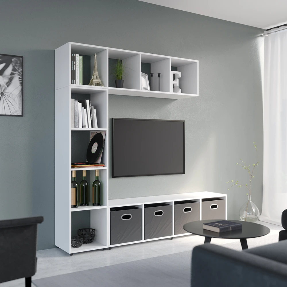 Raumteiler "Ludus" Weiß Mit Faltboxen Vicco 6 Raumteiler "Ludus" Weiß Mit Faltboxen Vicco – Bild 4