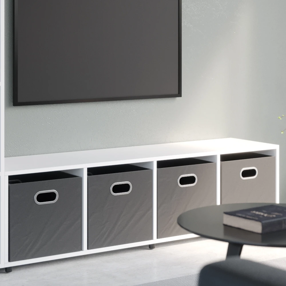 Raumteiler "Ludus" Weiß Mit Faltboxen Vicco 7 Raumteiler "Ludus" Weiß Mit Faltboxen Vicco – Bild 5