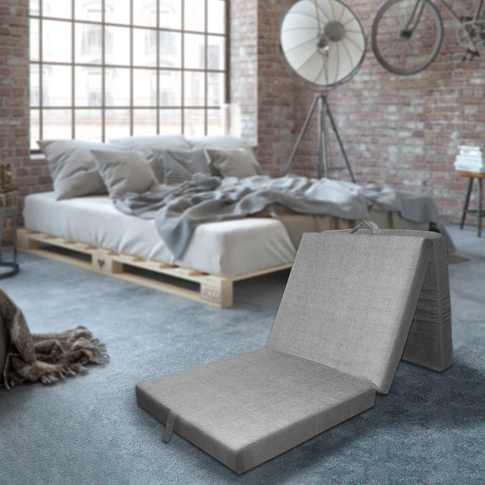 Klappmatratze 190x70x10cm Grau Vitalispa 6 Klappmatratze 190x70x10cm Grau Vitalispa – Bild 4