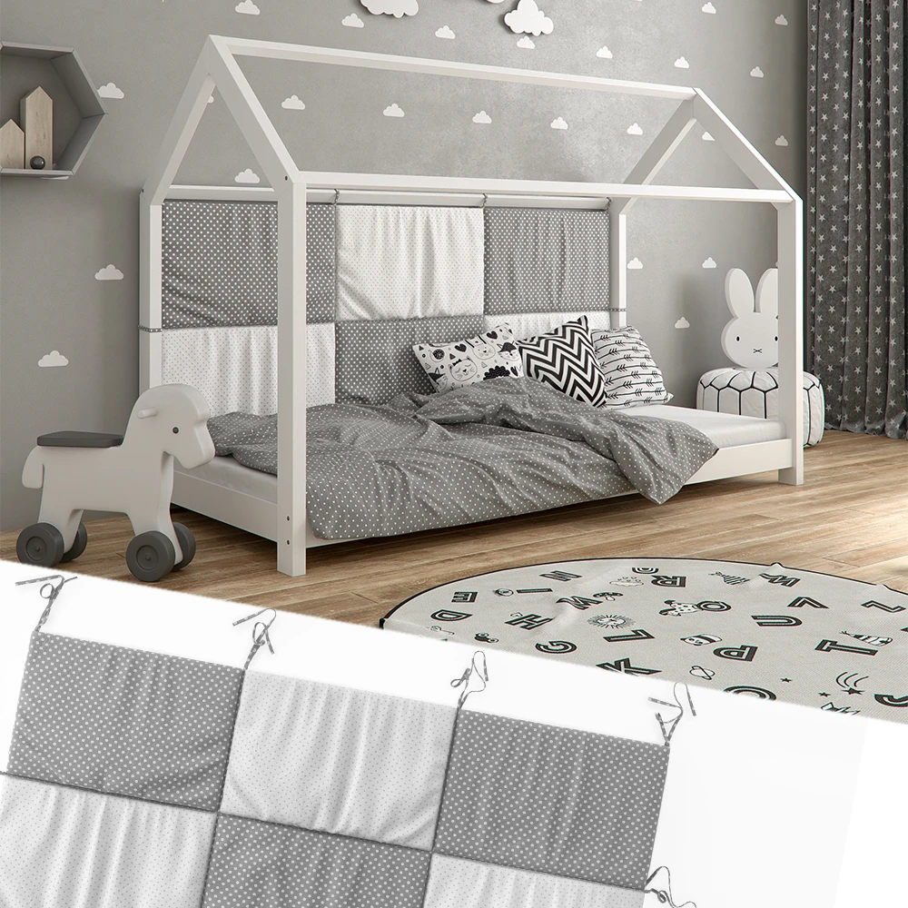 Bettrückwand "Wiki" 160x72cm Grau/Weiß VitaliSpa 4 Bettrückwand "Wiki" 160x72cm Grau/Weiß VitaliSpa – Bild 2