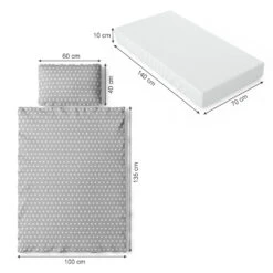 Kinderbettwäsche 135x100cm Grau 3er Set VitaliSpa -Möbel Store t42 03 ol